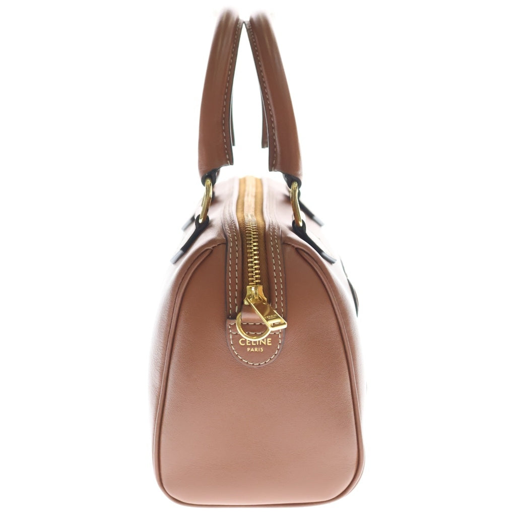 CELINE(セリーヌ) キュイル トリオンフ ボストン ショルダーバッグ レザー ブラウン 113773DU3 レディース