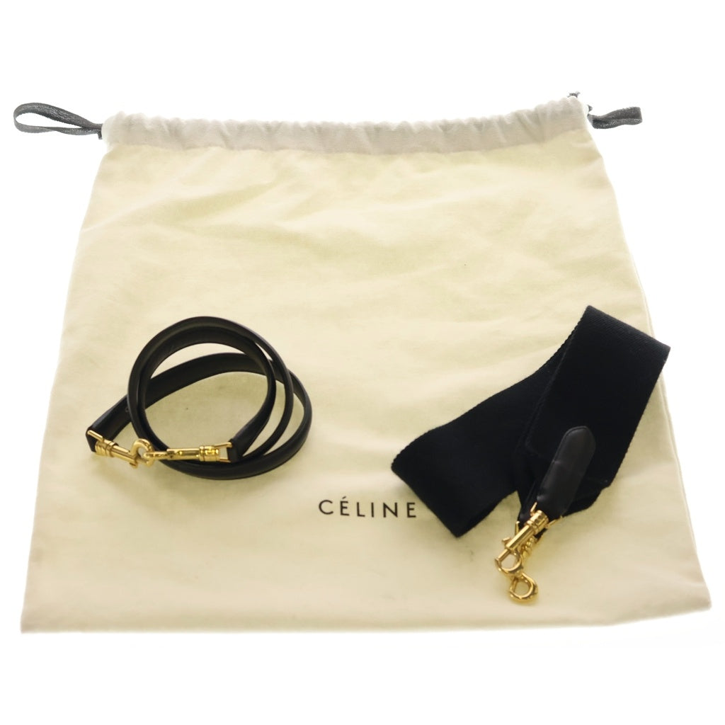 CELINE(セリーヌ) バケット セーズ 2WAYハンドバッグ ショルダーバッグ ブラック レザー ゴールド金具 レディース