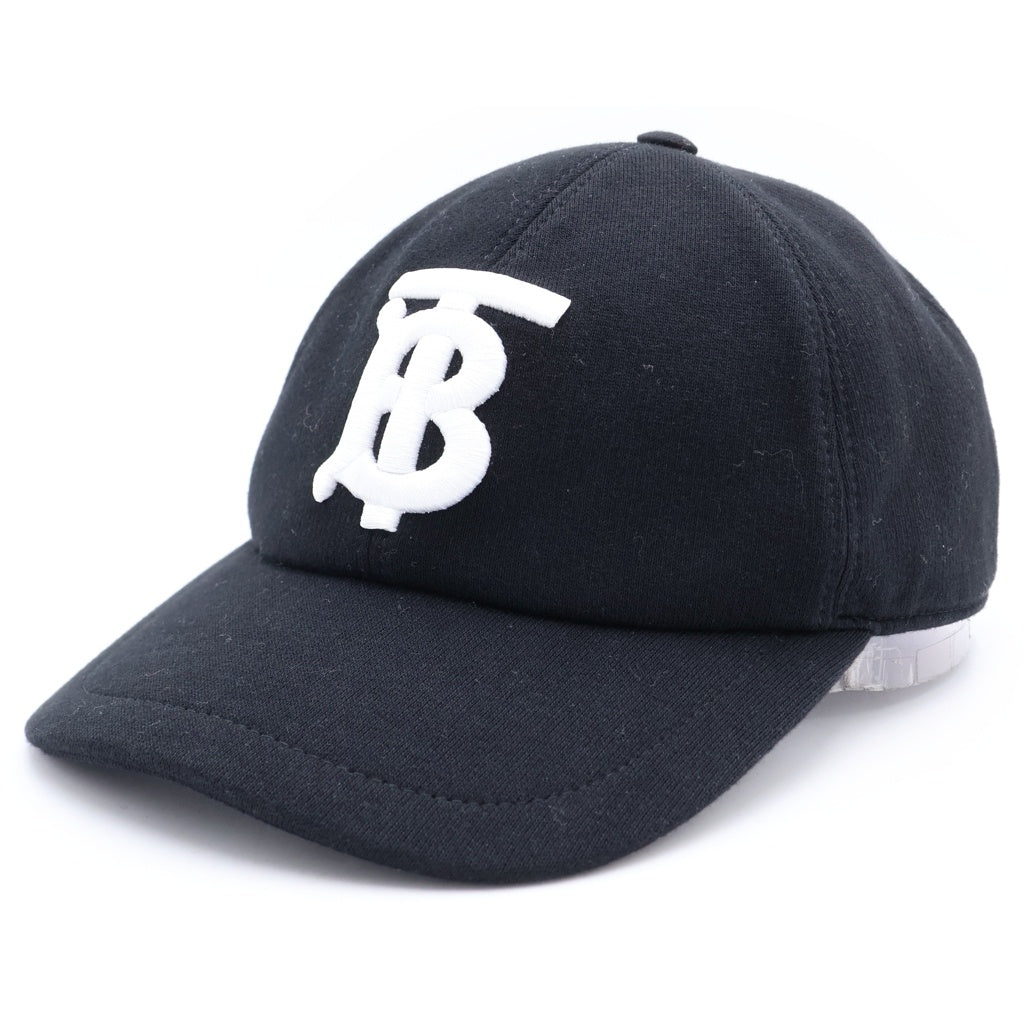 BURBERRY(バーバリー) JERSEY TB エンボスロゴ ベースボールキャップ 帽子 コットン ブラック ITFACPRO15CHI