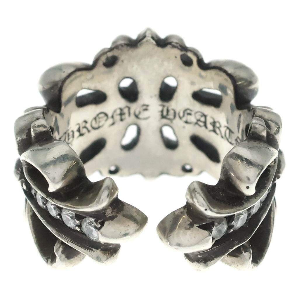 CHROME HEARTS(クロムハーツ) DBL FLRL CRS P D ダブルフローラルクロス PAVEダイヤ シルバーリング