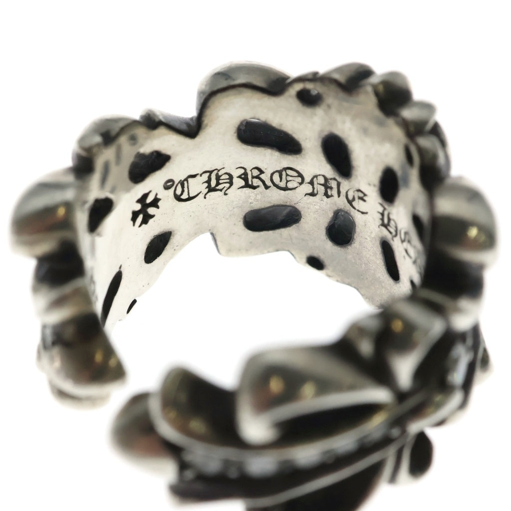 CHROME HEARTS(クロムハーツ) DBL FLRL CRS P D ダブルフローラルクロス PAVEダイヤ シルバーリング