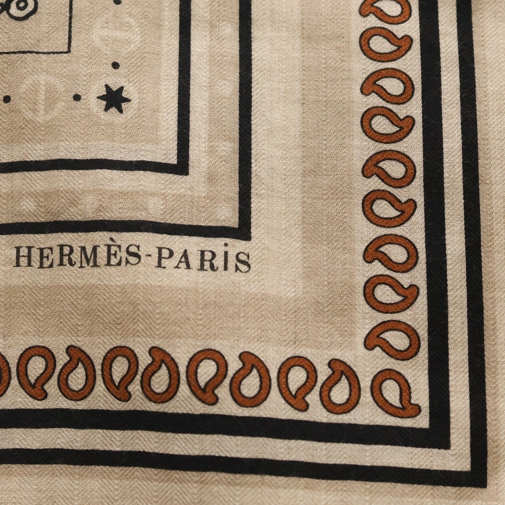 HERMES(エルメス) カレジェアン140 船乗りのタトゥー スカーフ ブラウン レディース