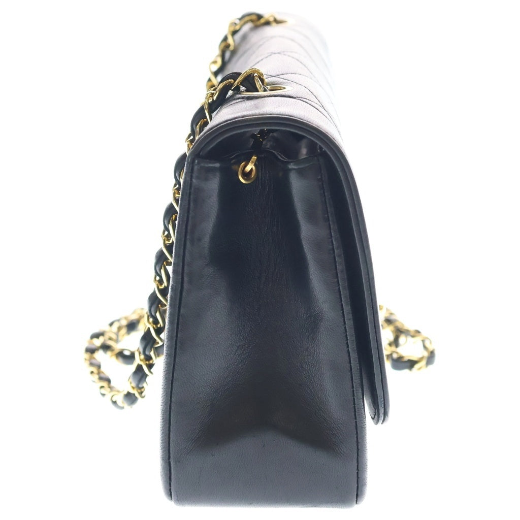 CHANEL(シャネル) ダイアナ25 チェーンショルダーバッグ ブラック ラムスキン 2番台 ゴールド金具 レディース