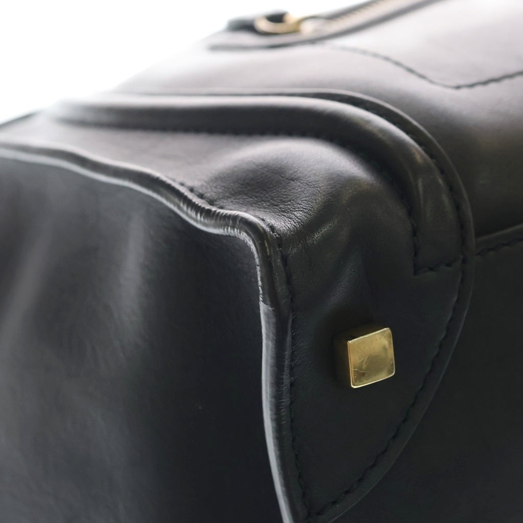 CELINE(セリーヌ) ラゲージ ミニ ショッパー ハンドバック トートバック レザー ブラック レディース