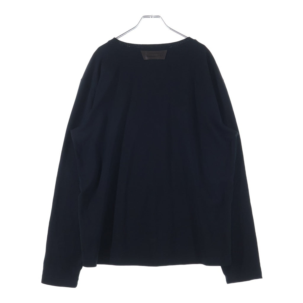 Berluti(ベルルッティ) バックレザーパッチディテール ロングスリーブTシャツ カットソー 長袖 ブラック R25JRL85JAEK