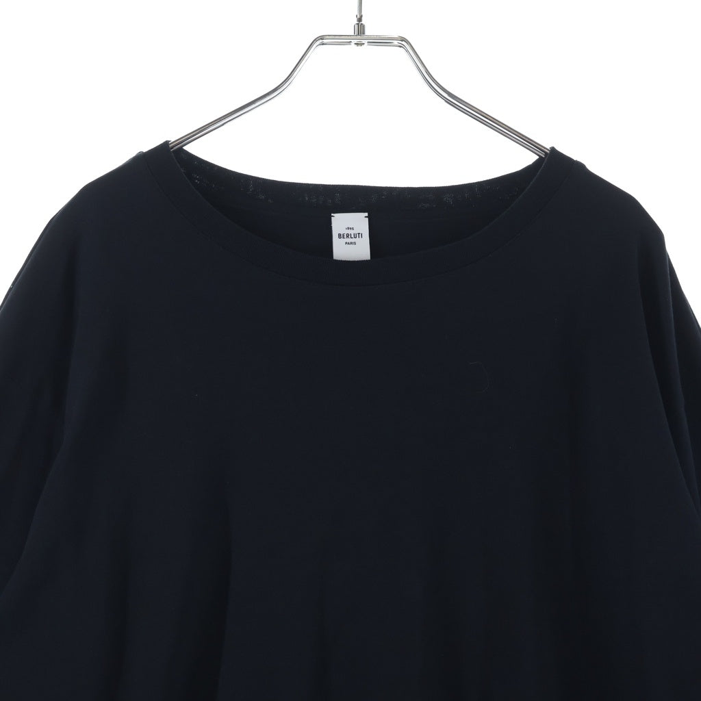 Berluti(ベルルッティ) バックレザーパッチディテール ロングスリーブTシャツ カットソー 長袖 ブラック R25JRL85JAEK