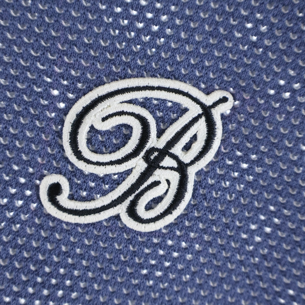Berluti(ベルルッティ) ロゴワッペン Vネック ニット セーター スウェット コットン シルク ブルー R24KVL54