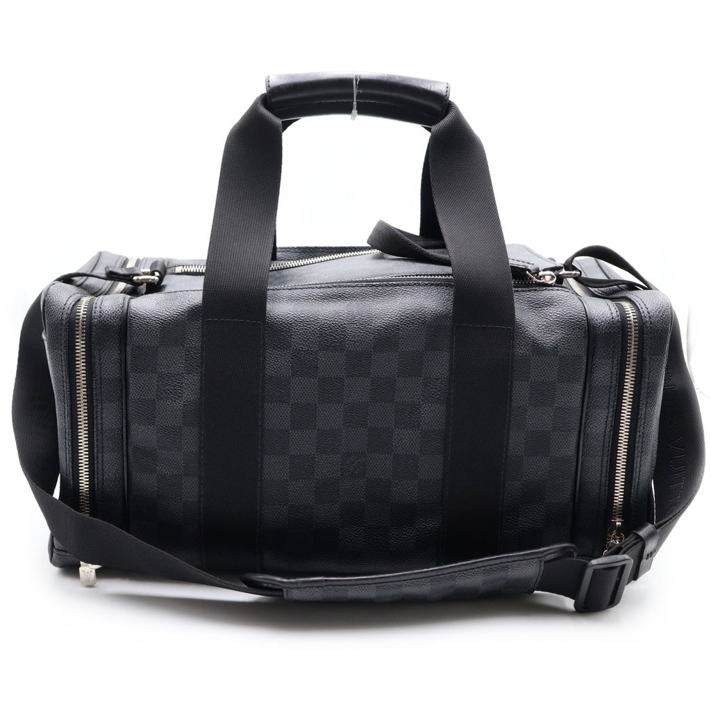 LOUIS VUITTON(ルイヴィトン) ダミエ グラフィット カメラ・バッグ ショルダーバッグ ブラック レザー×PVC N58027 シルバー金具 レディース