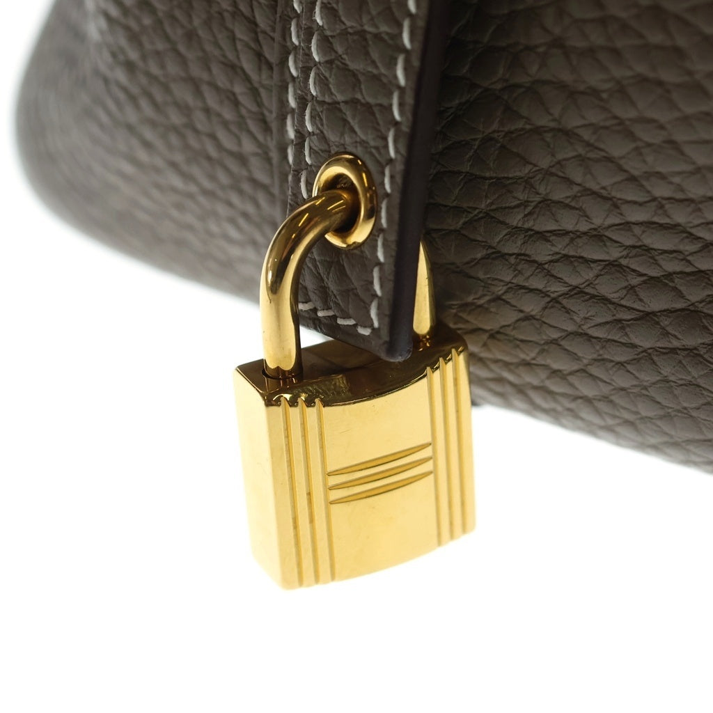 HERMES(エルメス) ピコタンロック PM トリヨンクレマンス ゴールド金具 K刻印 ハンドバッグ エトゥープ レディース