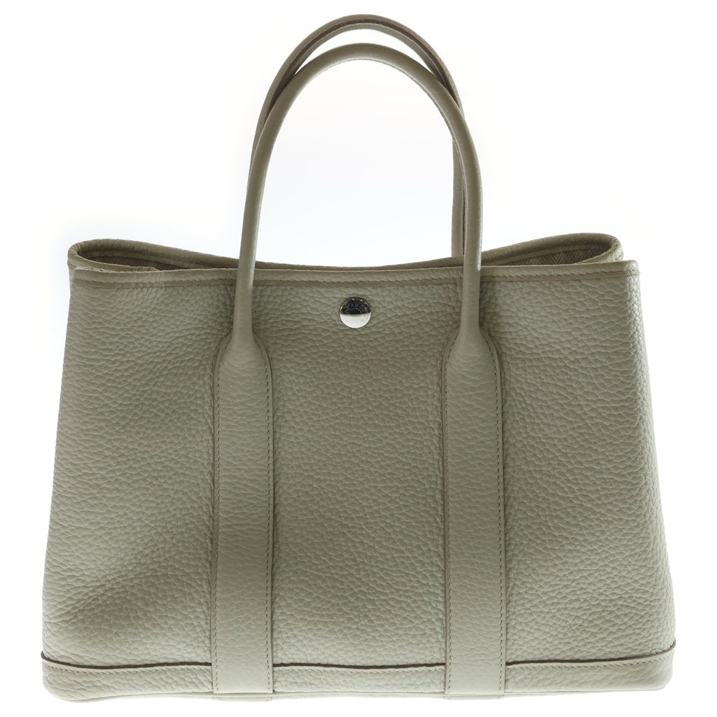 HERMES(エルメス) ガーデンパーティ30 ネゴンダ シルバー金具 ハンドバッグ トートバッグ B刻印 べトン レディース