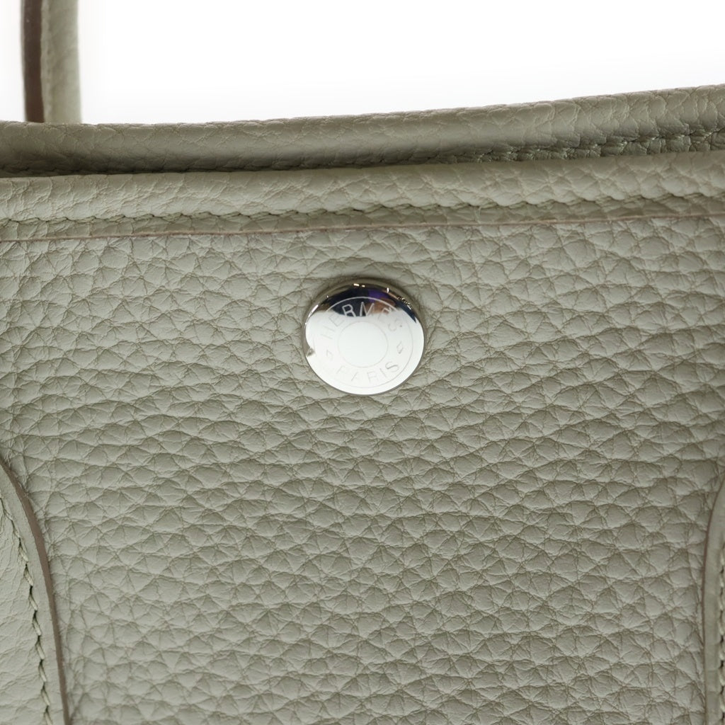 HERMES(エルメス) ガーデンパーティ30 ネゴンダ シルバー金具 ハンドバッグ トートバッグ B刻印 べトン レディース