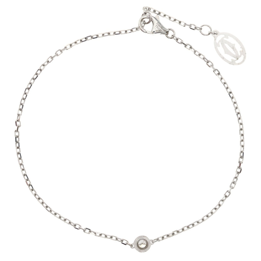 Cartier(カルティエ) ダムール SM ブレスレット 1Pダイヤモンド 18KWG ホワイトゴールド レディース