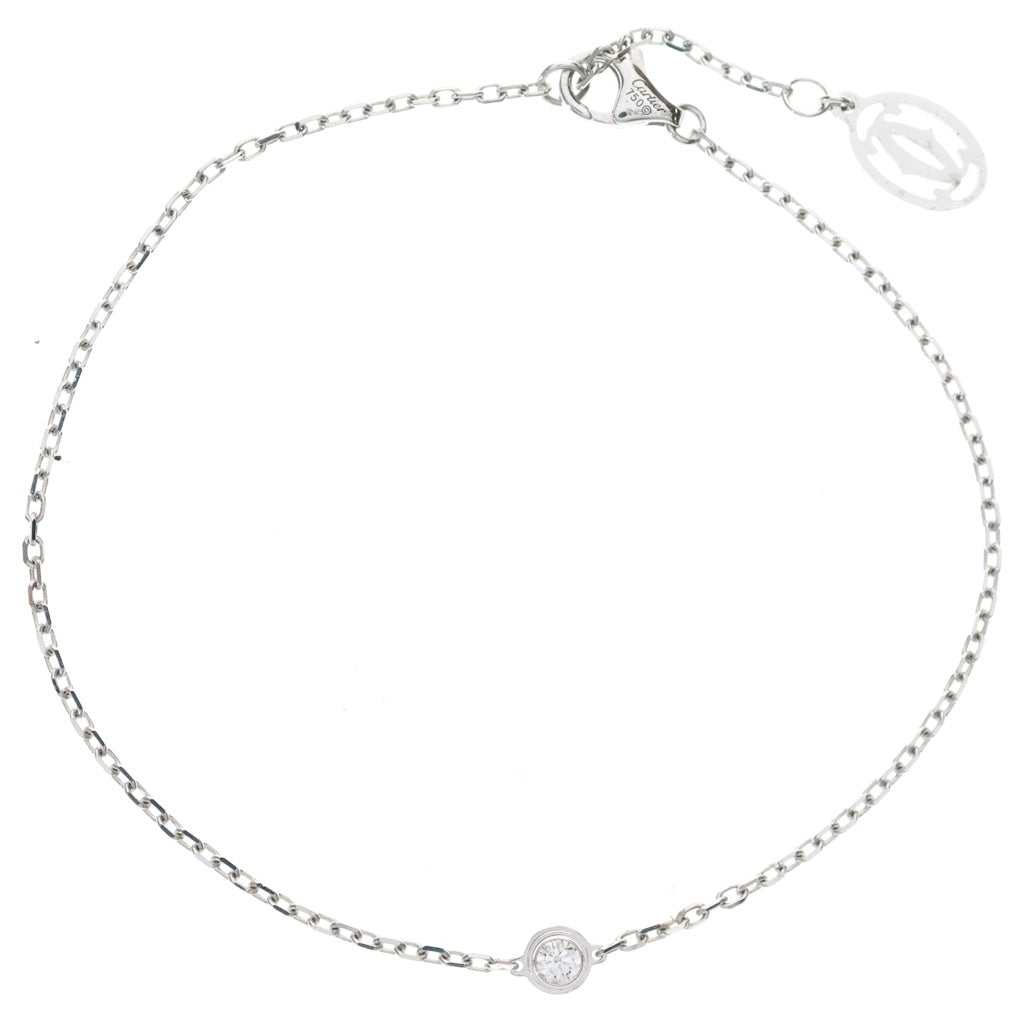 Cartier(カルティエ) ダムール SM ブレスレット 1Pダイヤモンド 18KWG ホワイトゴールド レディース