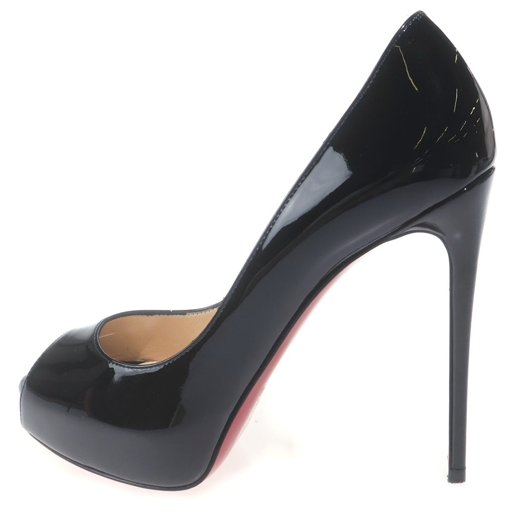 CHRISTIAN LOUBOUTIN(クリスチャンルブタン) パテントレザー ピンヒールパンプス シューズ エナメル ブラック レディース