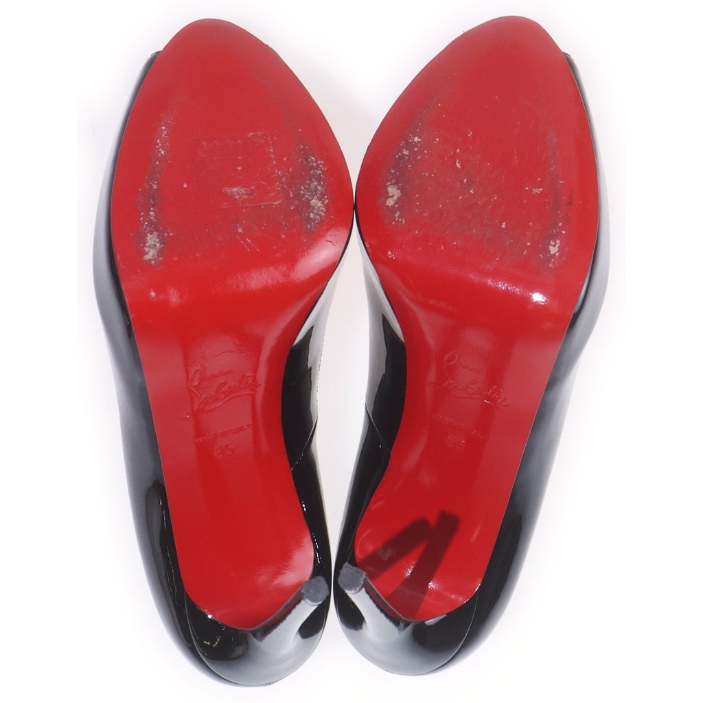 CHRISTIAN LOUBOUTIN(クリスチャンルブタン) パテントレザー ピンヒールパンプス シューズ エナメル ブラック レディース