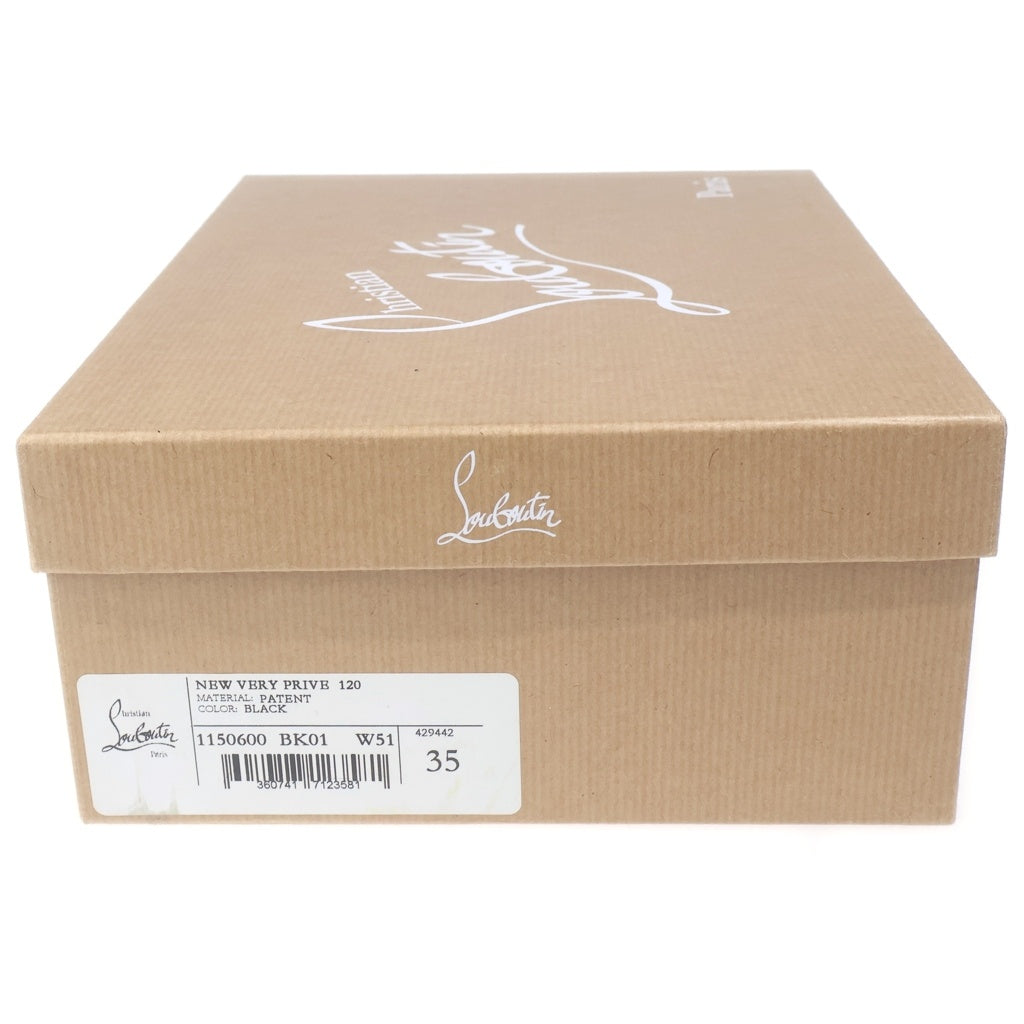CHRISTIAN LOUBOUTIN(クリスチャンルブタン) パテントレザー ピンヒールパンプス シューズ エナメル ブラック レディース