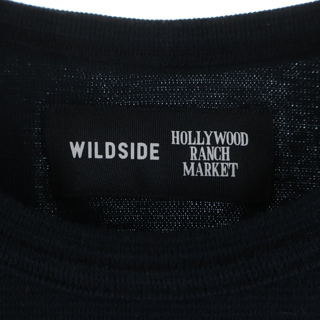 Yohji Yamamoto(ヨウジヤマモト) Yohji Yamamoto ヨウジヤマモト WILDSIDE × HOLLYWOOD RANCH MARKET ハリウッドランチマーケット コラボ Tシャツ 半袖 ブラック Sサイズ