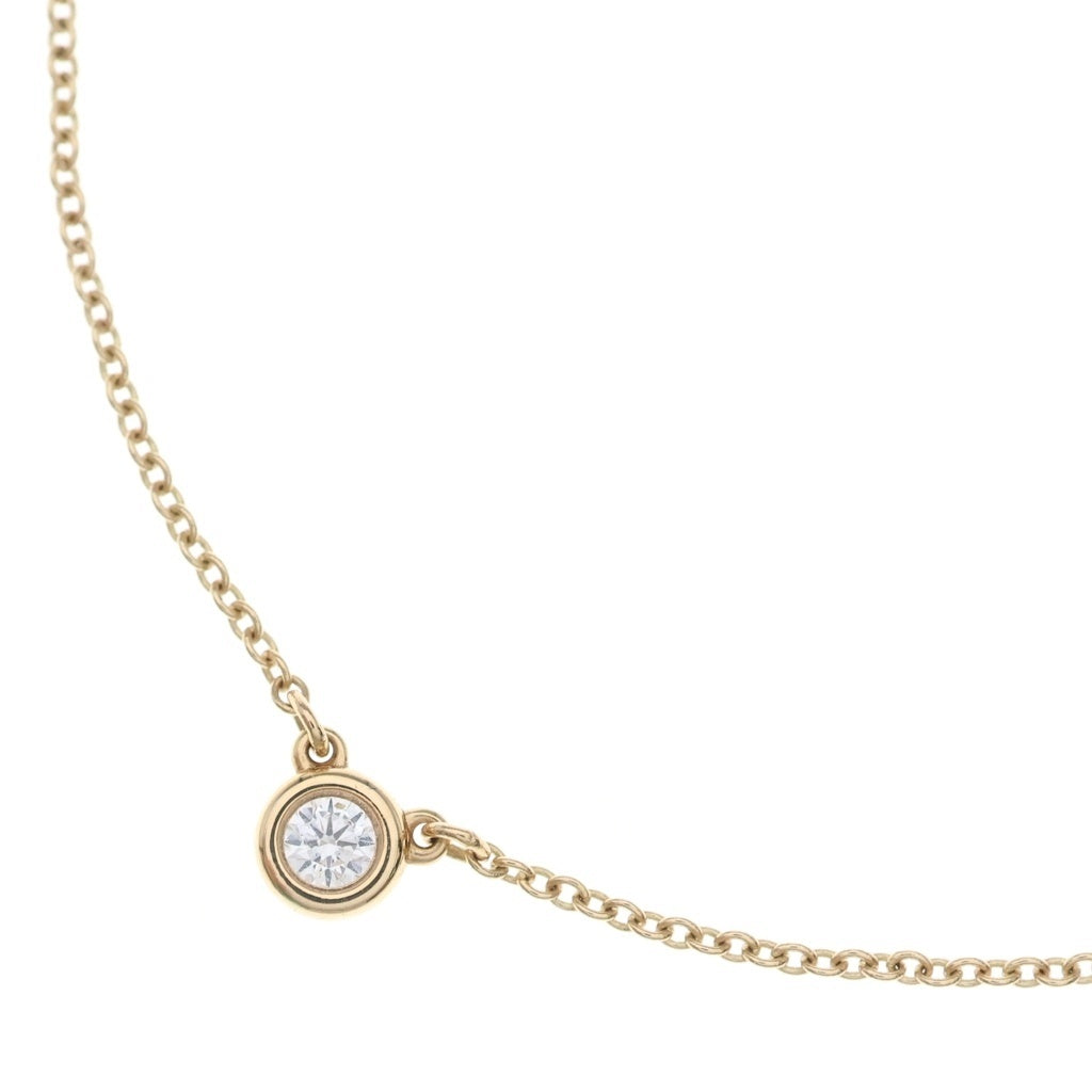 TIFFANY & Co.(ティファニー) バイザヤード 1Pダイヤ ネックレス ペンダント チェーン ピンクゴールド 750PG レディース