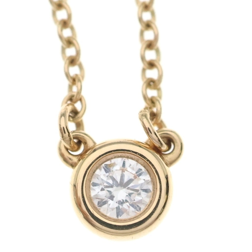 TIFFANY & Co.(ティファニー) バイザヤード 1Pダイヤ ネックレス ペンダント チェーン ピンクゴールド 750PG レディース