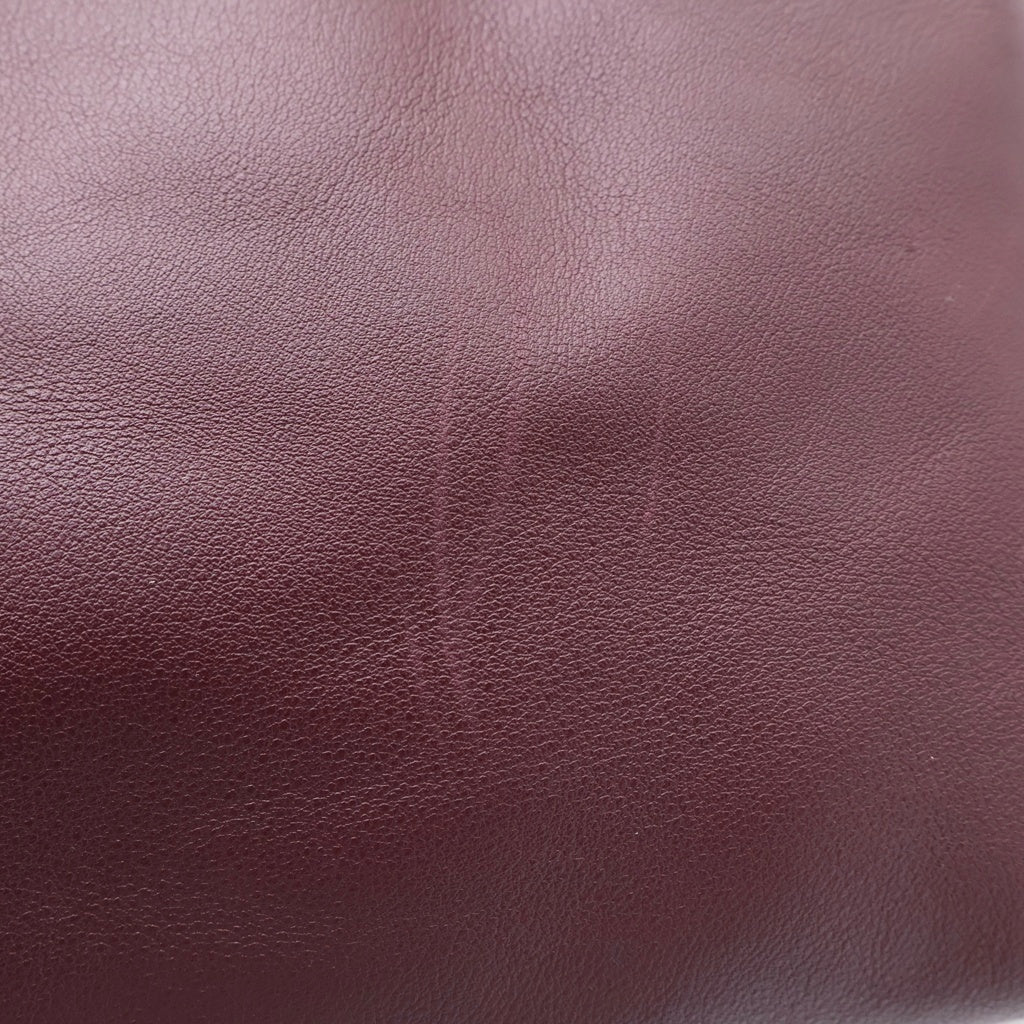 LOEWE(ロエベ) フラメンコ ミディアム レザー 2WAY ショルダーバッグ 巾着バッグ ボルドー レディース