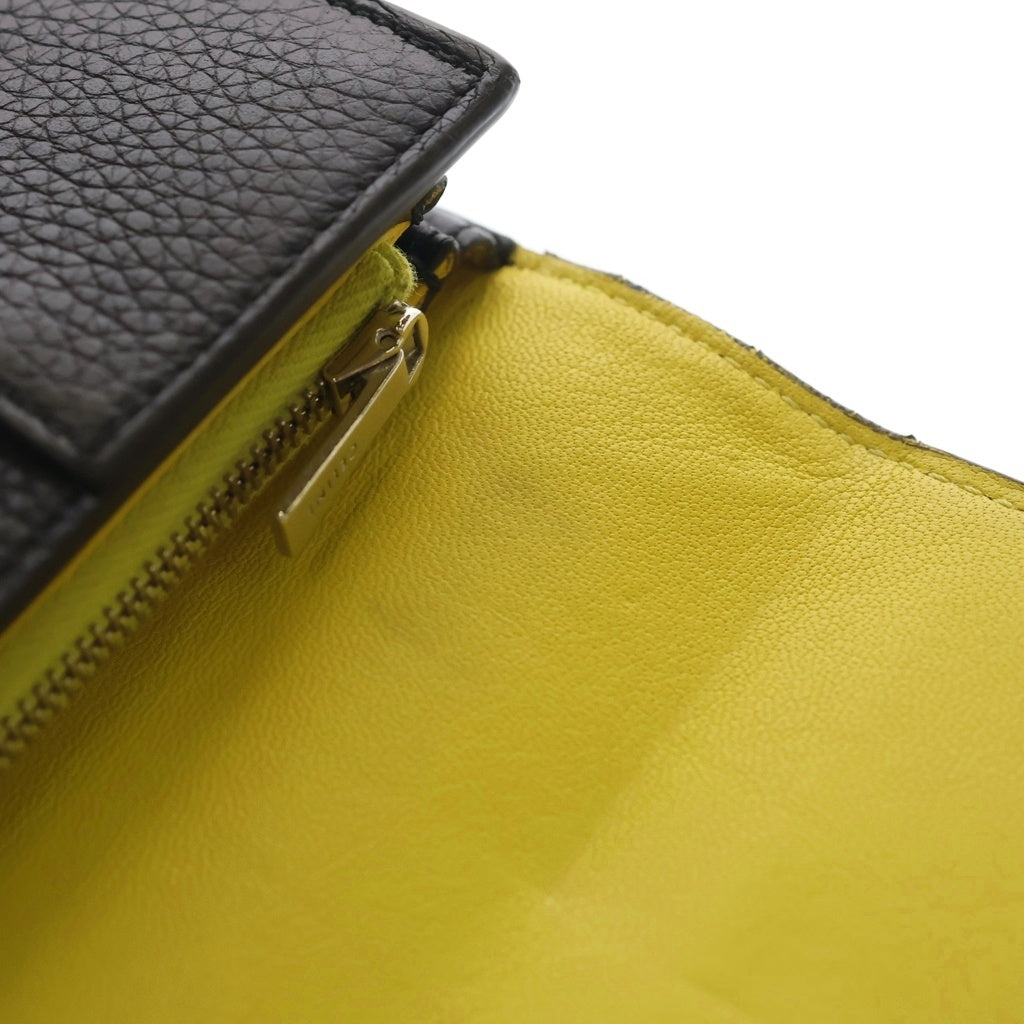 CELINE(セリーヌ) ラージフラップ マルチファンクション ロングウォレット 長財布 カードケース ブラック レザー レディース