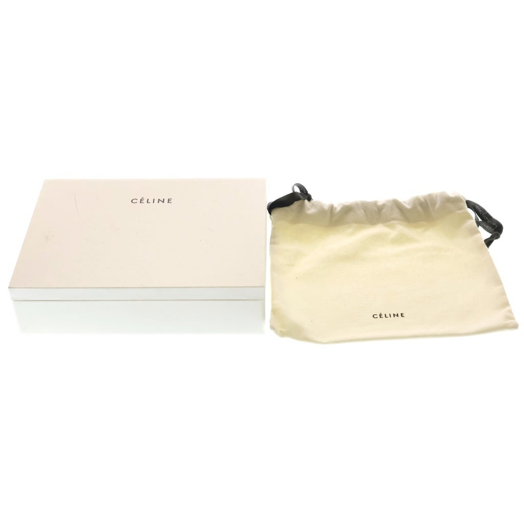 CELINE(セリーヌ) ラージフラップ マルチファンクション ロングウォレット 長財布 カードケース ブラック レザー レディース