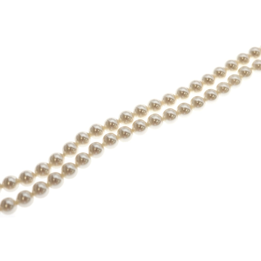 CHANEL(シャネル) ココマーク 2連 フェイクパール ロング ネックレス ゴールド A22K レディース