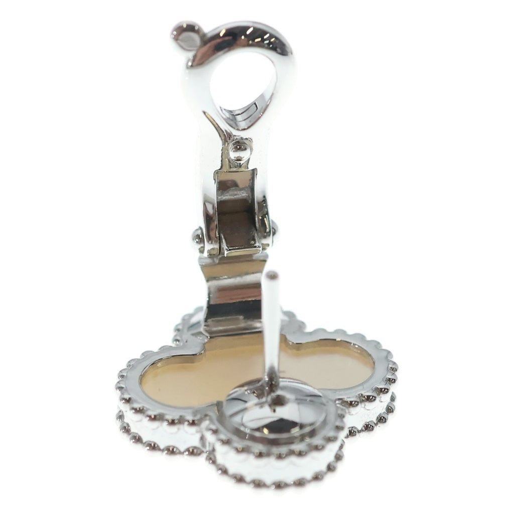 Van Cleef & Arpels(ヴァンクリーフアンドアーペル) ヴィンテージアルハンブラ ピアス マザーオブパール ホワイト×シルバー VCARF48600 レディース
