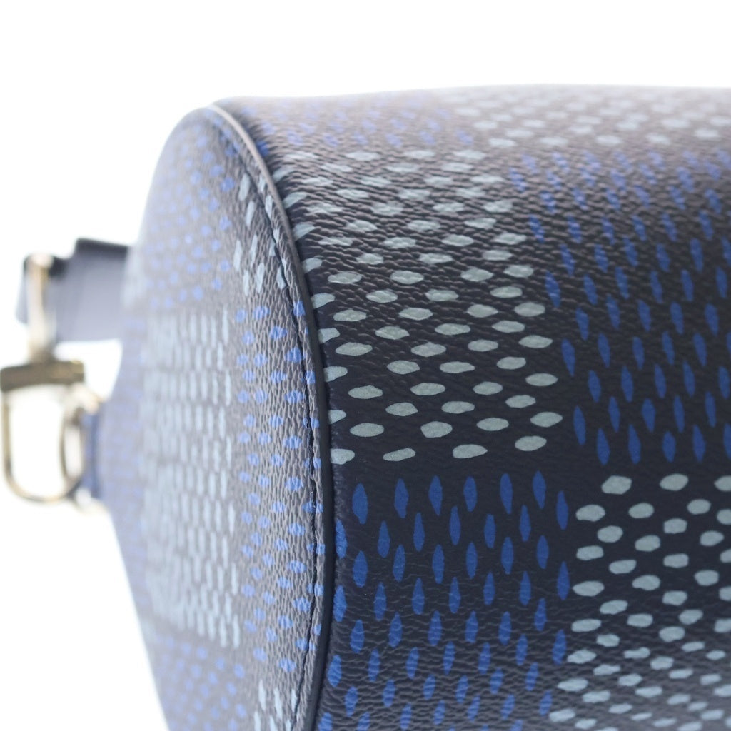 LOUIS VUITTON(ルイヴィトン) ダミエヘリテージ ソフトポロションPM ハンドバッグ ブルー PVCレザー N40695 シルバー金具 レディース