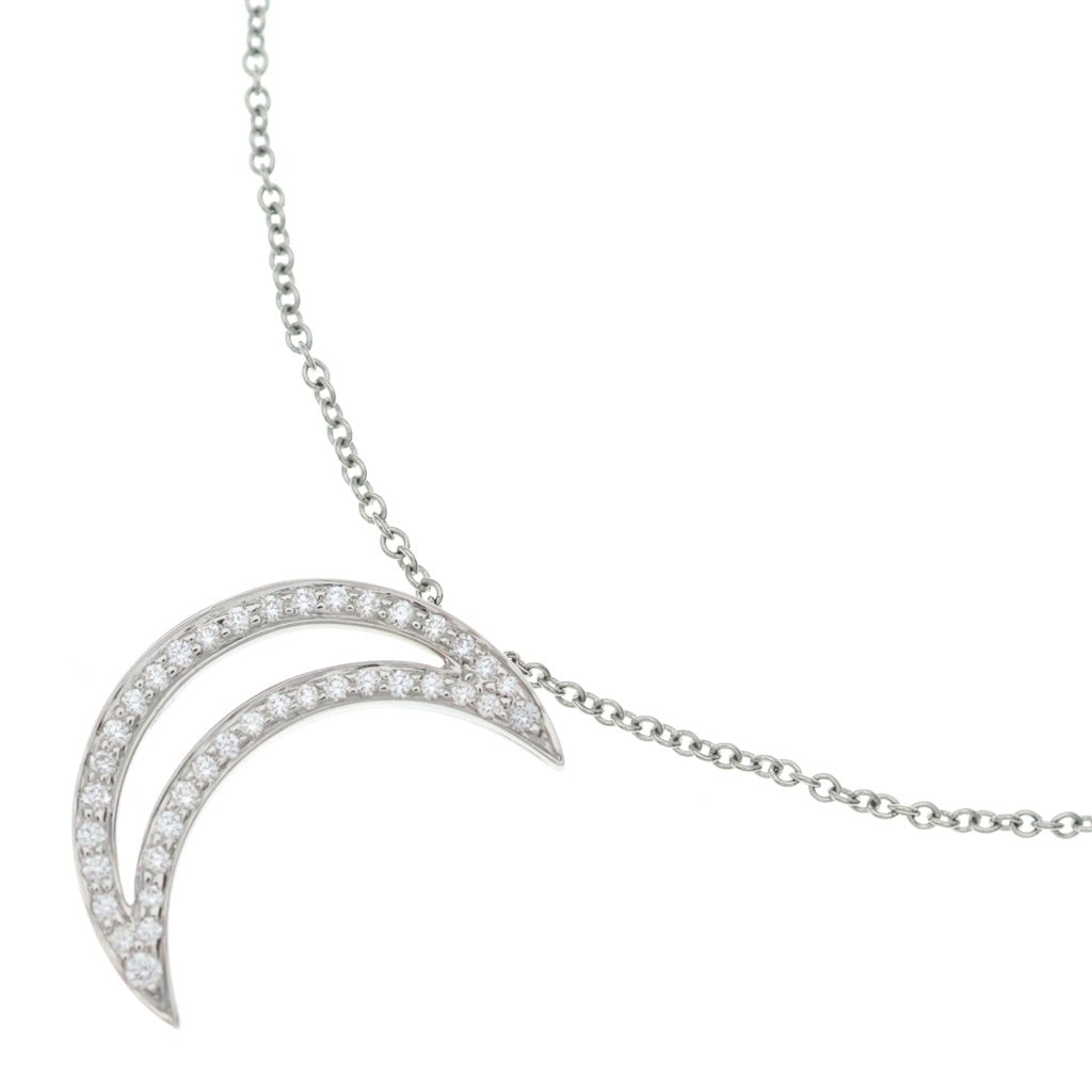 TIFFANY & Co.(ティファニー) ムーン ダイヤネックレス ペンダント チェーン プラチナ Pt950 レディース