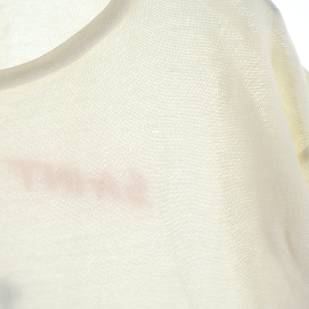 SAINT LAURENT PARIS(サンローランパリ) バックプリント ロゴ コットン 半袖 Tシャツ カットソー #XS ホワイト497245 YB2LS レディース