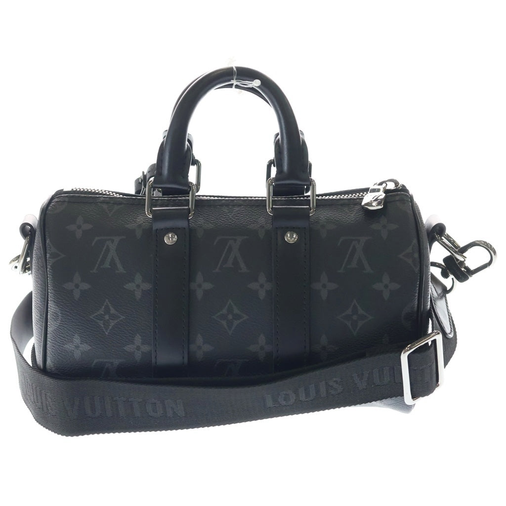 LOUIS VUITTON(ルイヴィトン) モノグラム エクリプス シティ キーポル PVC レザー 2WAY ハンドバッグ ショルダーバッグ ICタイプ ブラック M45936 レディース
