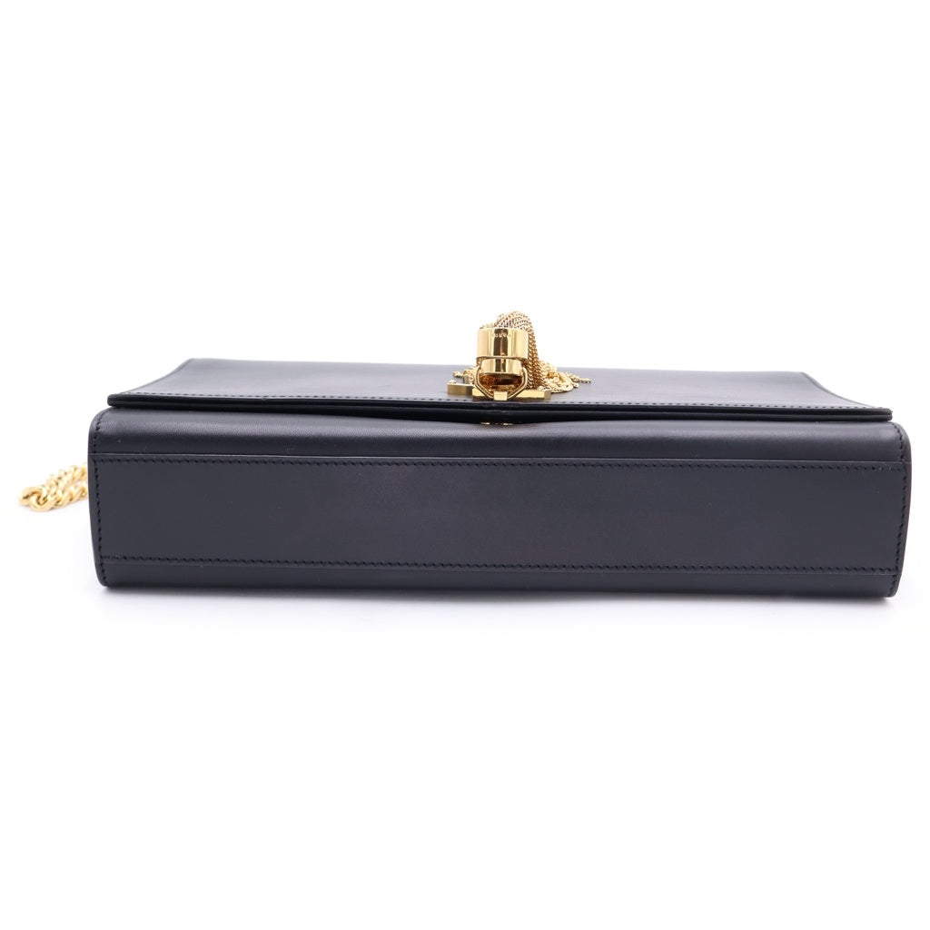 SAINT LAURENT PARIS(サンローランパリ) ケイト チェーンショルダーバッグ ブラック レザー 452159 ゴールド金具 レディース