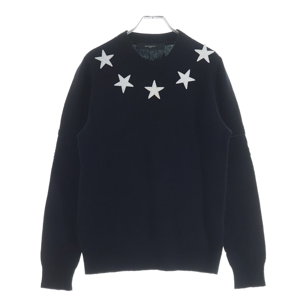 GIVENCHY(ジバンシィ) スターワッペン ウールニット ブラック #XS