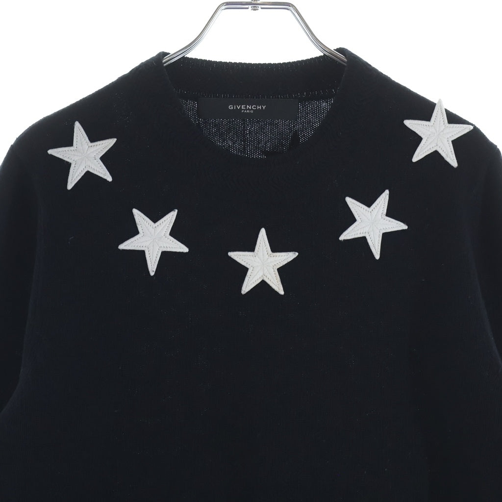 GIVENCHY(ジバンシィ) スターワッペン ウールニット ブラック #XS