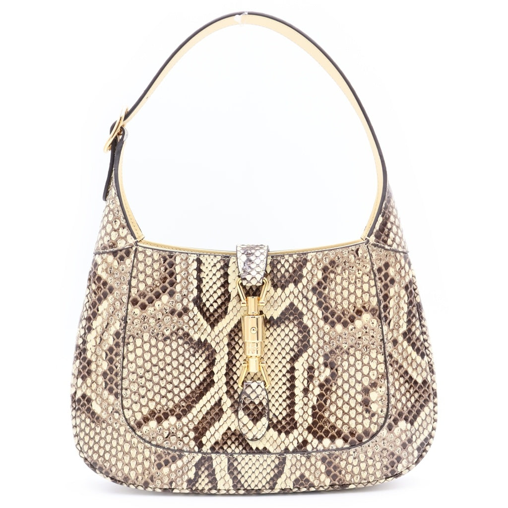 GUCCI(グッチ) ジャッキー 2WAYハンドバッグ ショルダーバッグ パイソン 636709 ゴールド金具 レディース