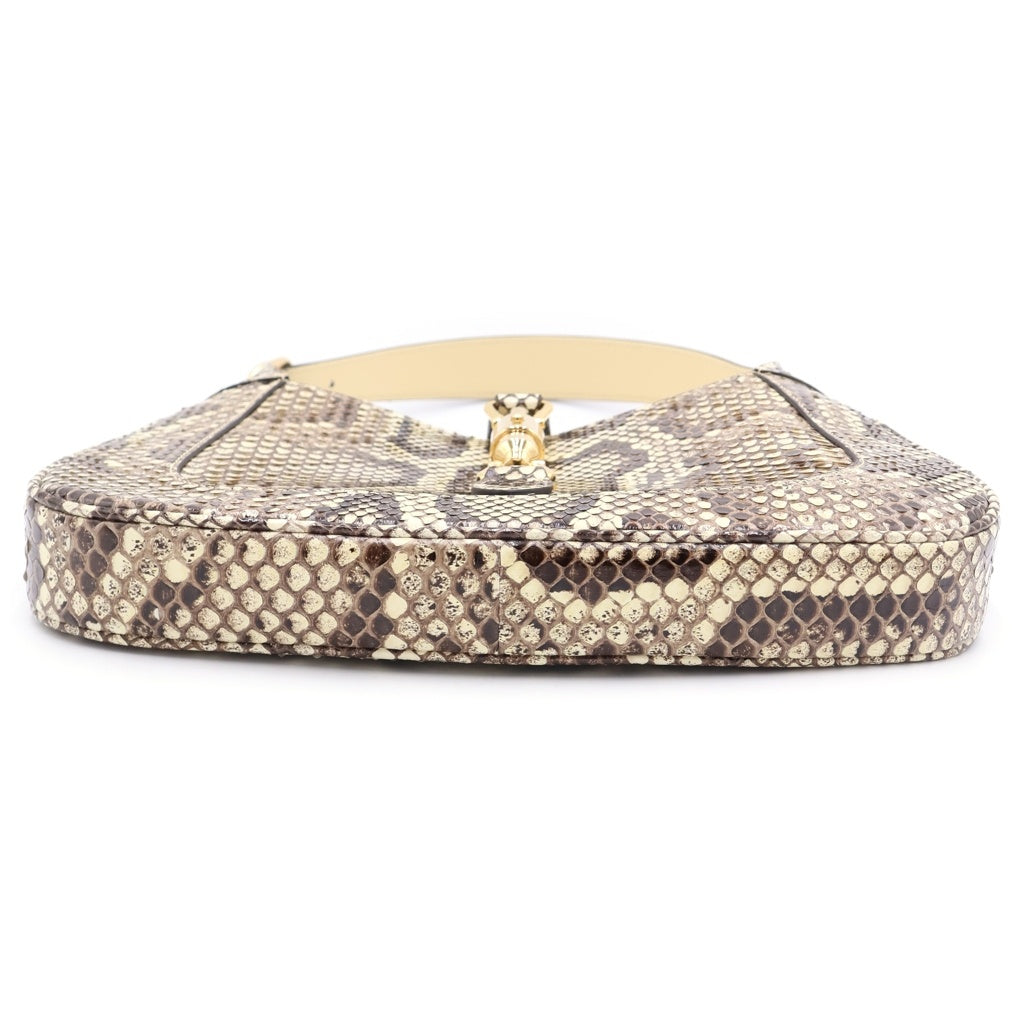 GUCCI(グッチ) ジャッキー 2WAYハンドバッグ ショルダーバッグ パイソン 636709 ゴールド金具 レディース