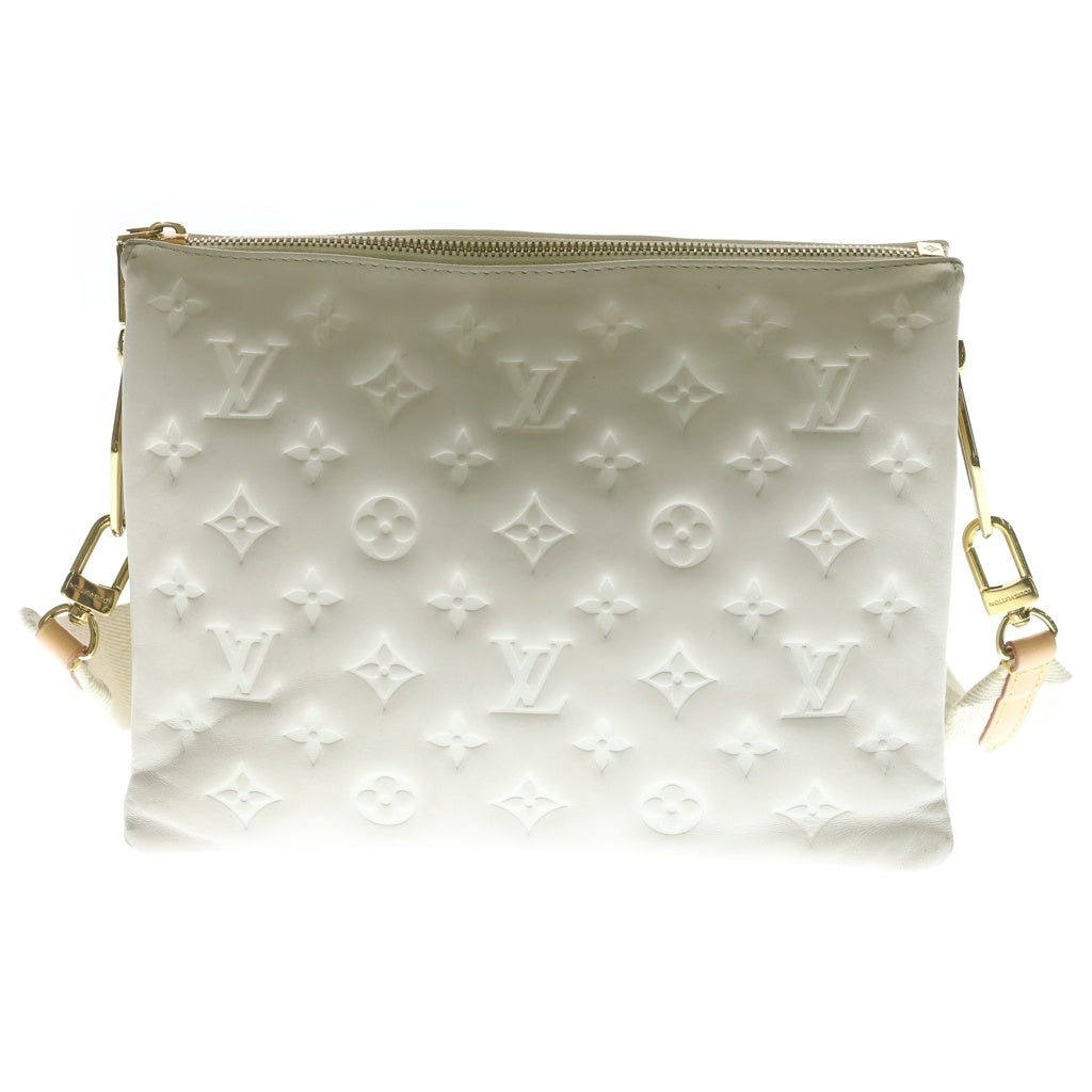 LOUIS VUITTON(ルイヴィトン) モノグラム クッサンPM クレーム 2WAYチェーンハンドバッグ ショルダーバッグ ホワイト レザー M21262 ゴールド金具 レディース