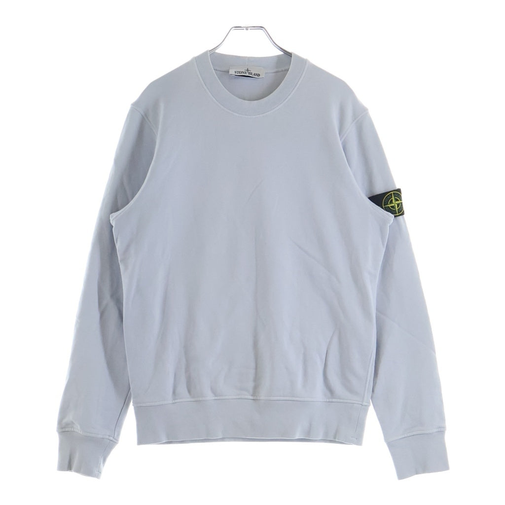 STONE ISLAND(ストーンアイランド) ロゴワッペン スウェットシャツ トレーナー コットン ライトブルー 801563051