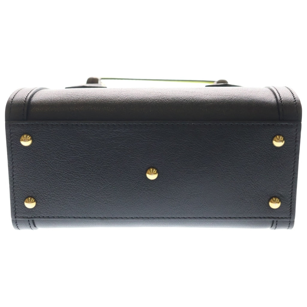 GUCCI(グッチ) ダイアナミニ 2WAY ハンドバッグ ショルダーバッグ ブラック レザー 655661 ゴールド金具 レディース