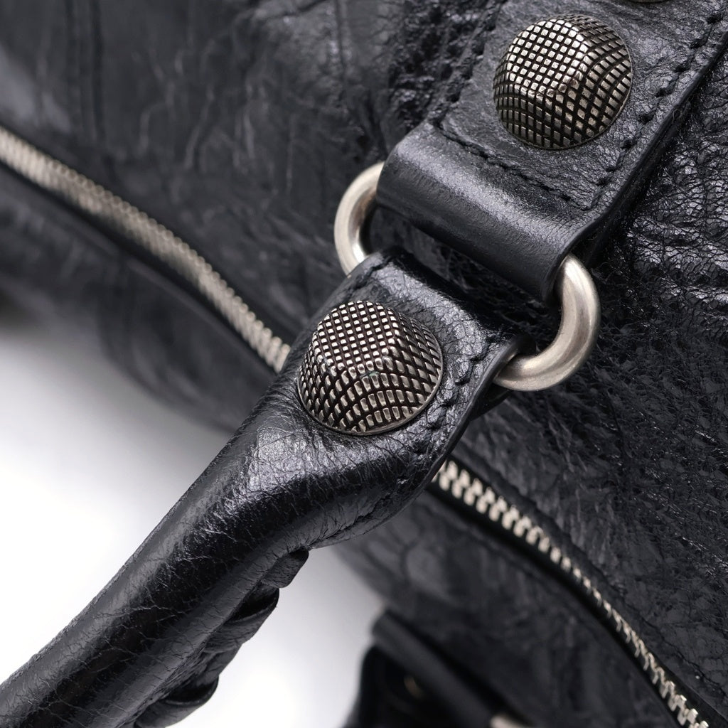 BALENCIAGA(バレンシアガ) ル・カゴール 2WAYショルダーバッグ トートバッグ ハンドバッグ ブラック レザー 719067 シルバー金具 レディース