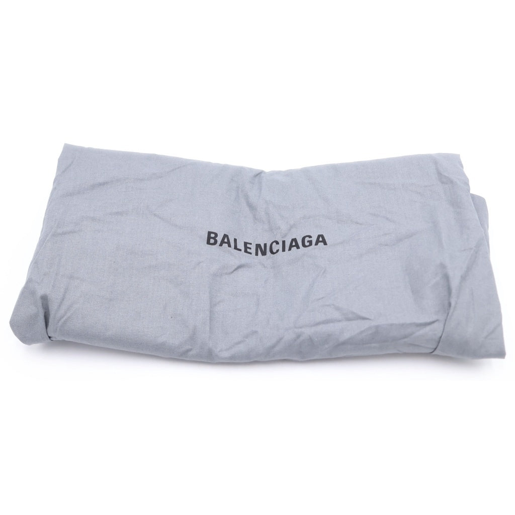 BALENCIAGA(バレンシアガ) ル・カゴール 2WAYショルダーバッグ トートバッグ ハンドバッグ ブラック レザー 719067 シルバー金具 レディース