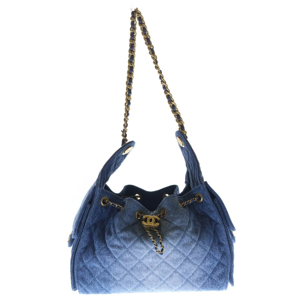 CHANEL(シャネル) シャネル25 スモール 2WAYバッグ ハンドバッグ チェーンショルダーバッグ インディゴブルー デニム AS5293 ゴールド金具 レディース
