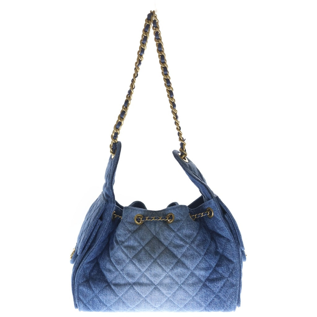CHANEL(シャネル) シャネル25 スモール 2WAYバッグ ハンドバッグ チェーンショルダーバッグ インディゴブルー デニム AS5293 ゴールド金具 レディース