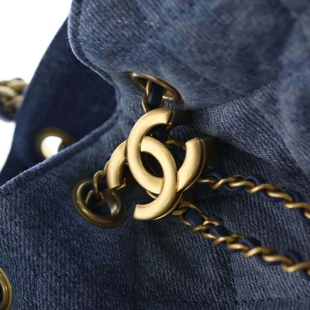 CHANEL(シャネル) シャネル25 スモール 2WAYバッグ ハンドバッグ チェーンショルダーバッグ インディゴブルー デニム AS5293 ゴールド金具 レディース