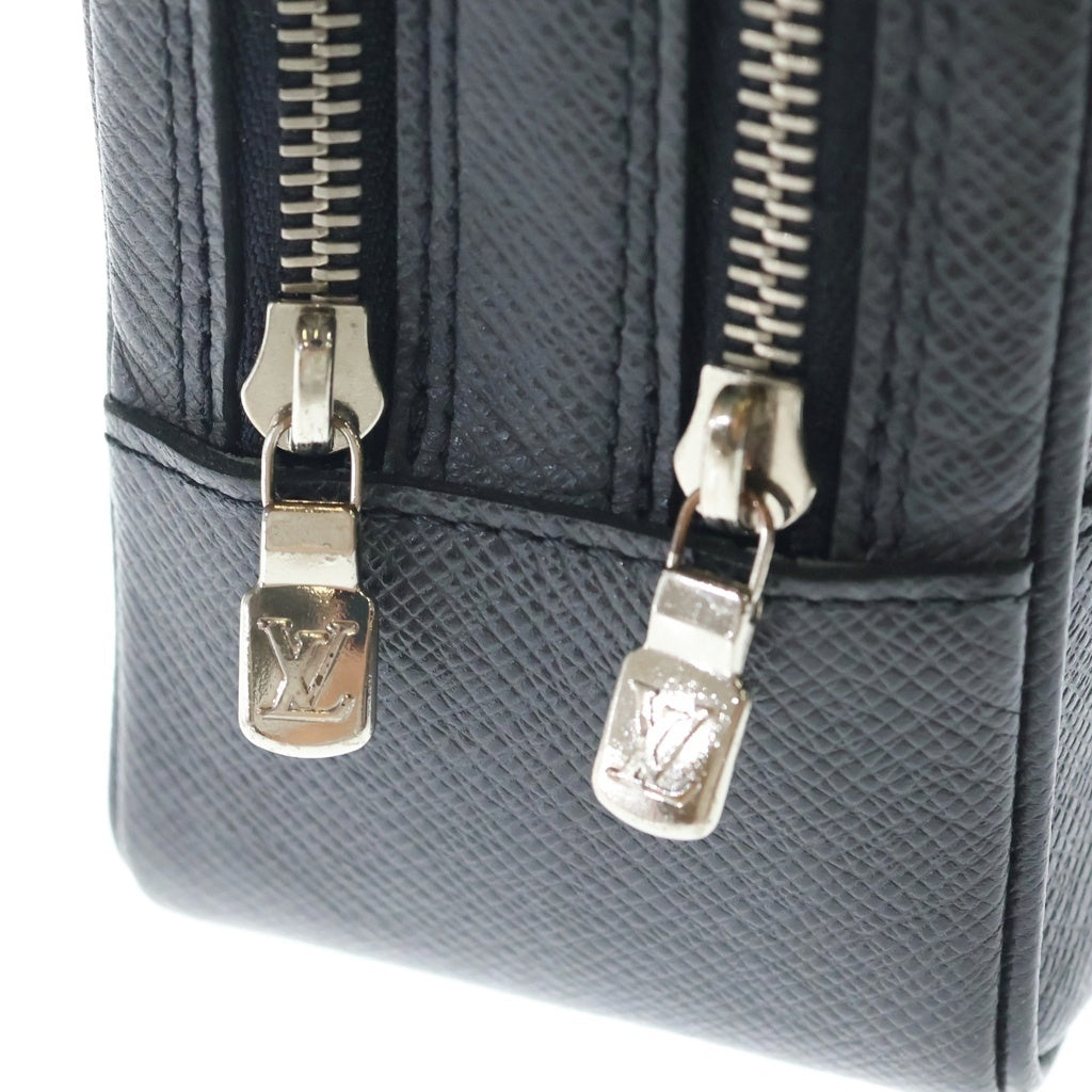 LOUIS VUITTON(ルイヴィトン) タイガ パヴェル アルドワーズ セカンドバッグ ケース ブラック レザー M31142 シルバー金具