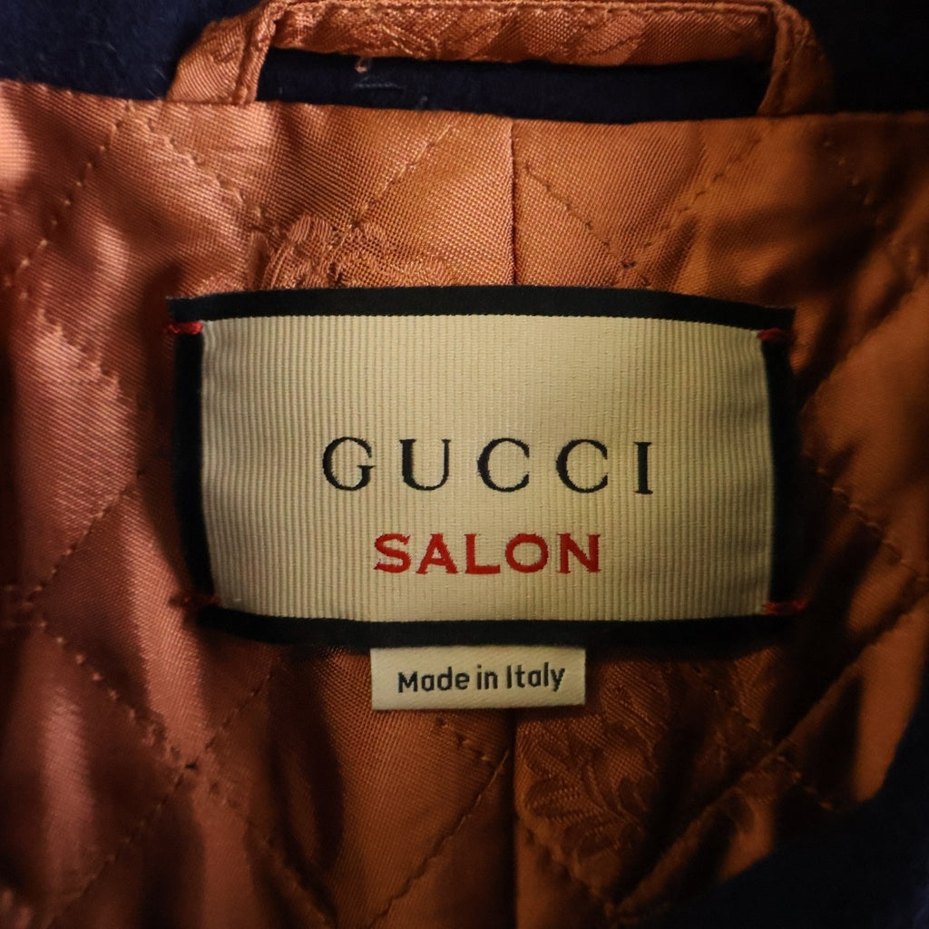 GUCCI(グッチ) ウールケープコート ロングコート ネイビー #46 732953 ZHW03