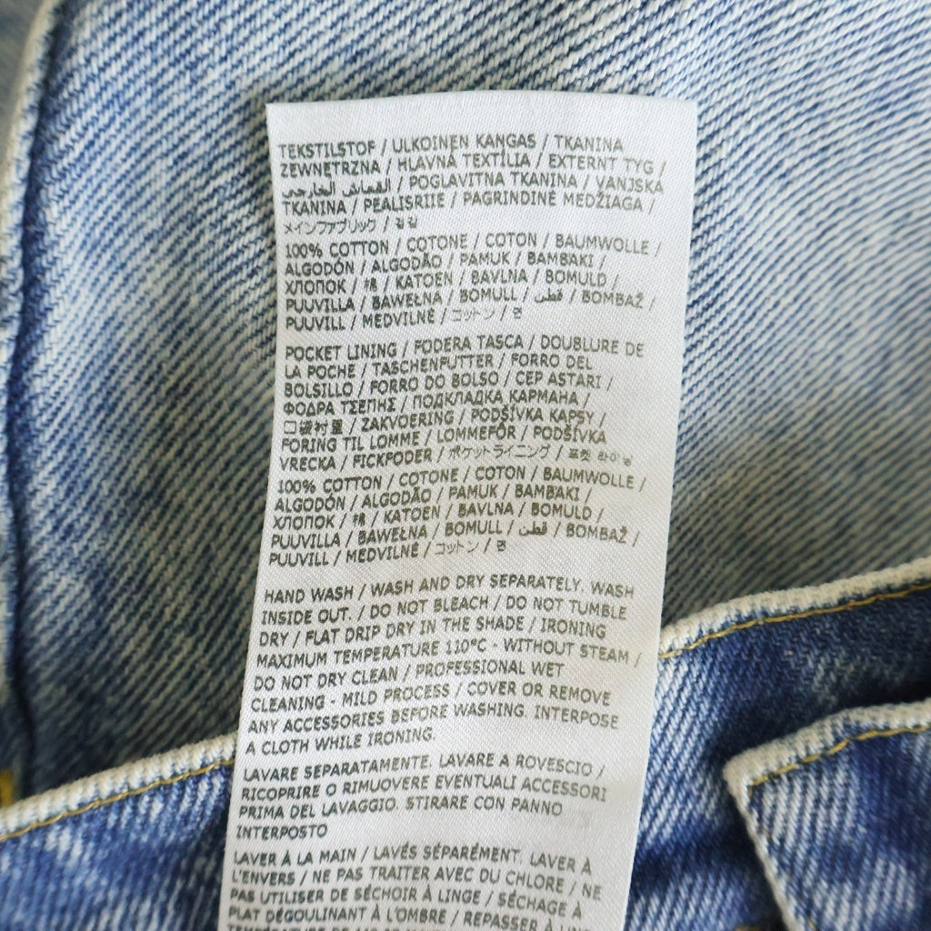 MM6 Maison Margiela(エムエムシックスメゾンマルジェラ) 23AW コットンスラッシュ ストレートデニムパンツ インディゴブルー #36 S51LA0051 レディース
