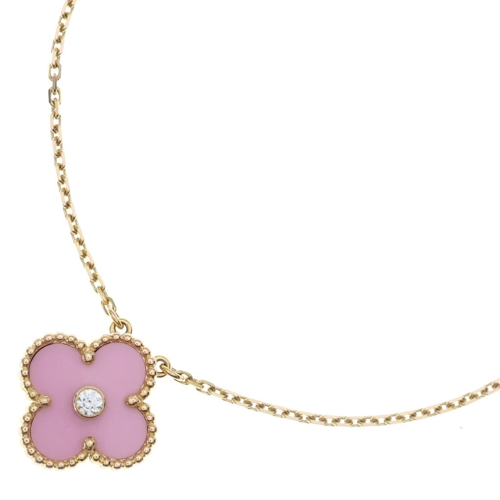 Van Cleef & Arpels(ヴァンクリーフアンドアーペル) ヴィンテージアルハンブラ ピンクセーブル Au750 K18PG ネックレス 2015年ホリデー ピンクゴールド レディース