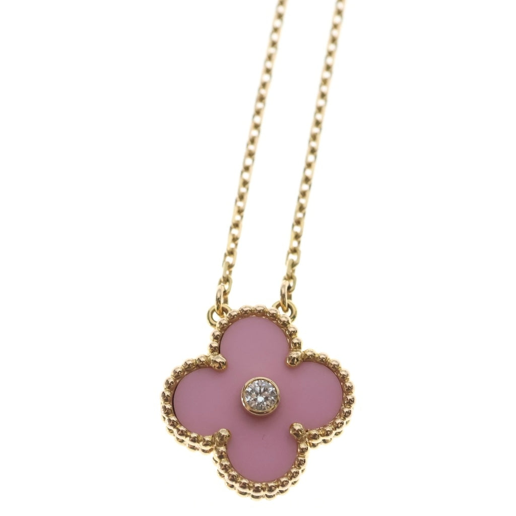 Van Cleef & Arpels(ヴァンクリーフアンドアーペル) ヴィンテージアルハンブラ ピンクセーブル Au750 K18PG ネックレス 2015年ホリデー ピンクゴールド レディース